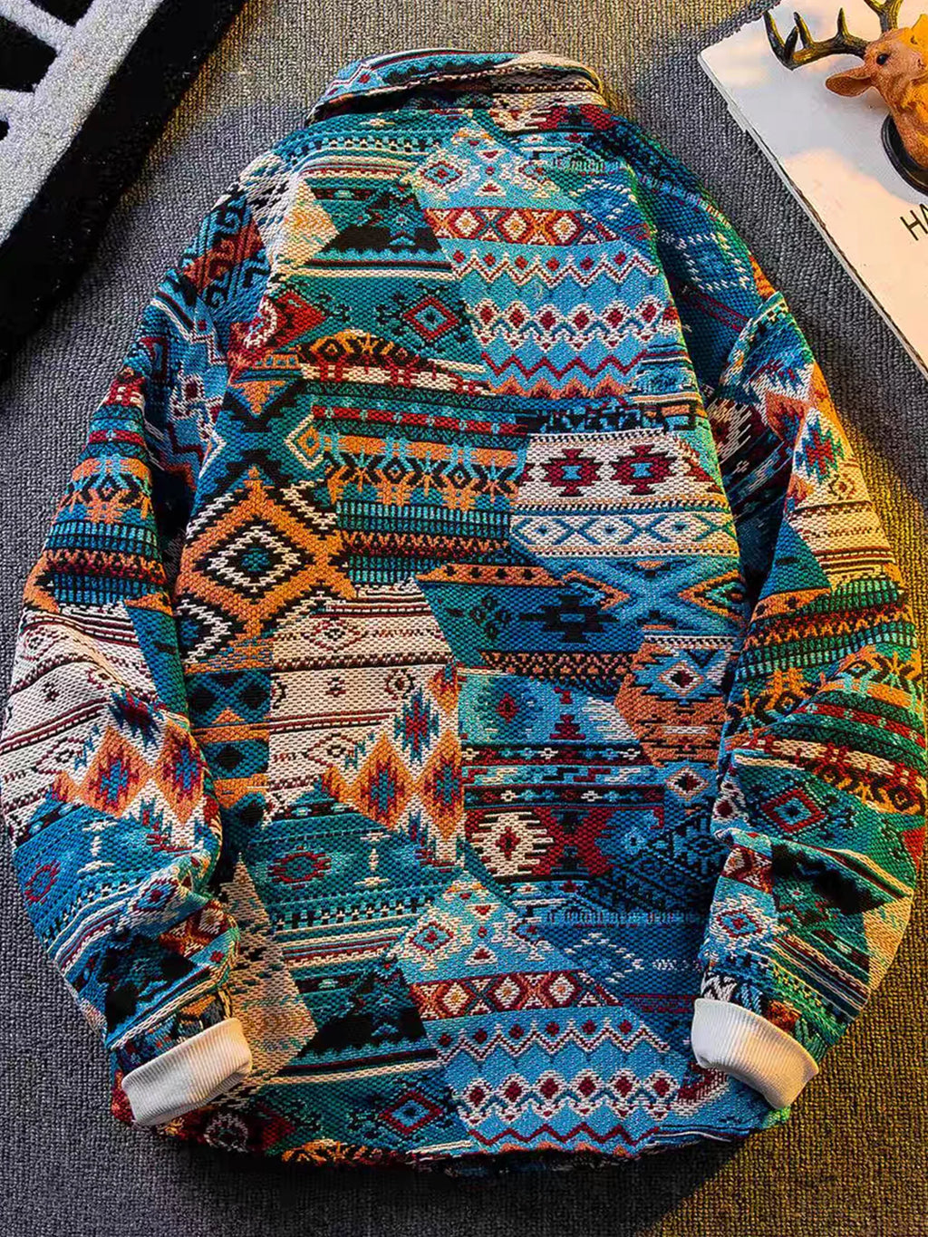 Frühlings- und Herbstjacke für Herren im neuen Ethno-Stil mit Aufdruck, hochwertige, stilvolle Trendjacke