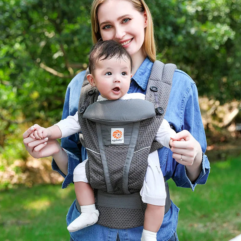 Baby Carrier Cotton Ergonomic Backpacks Holder Shoulder Waist Belt Sling Toddler Outdoor Holding Front and Back Universal Main image