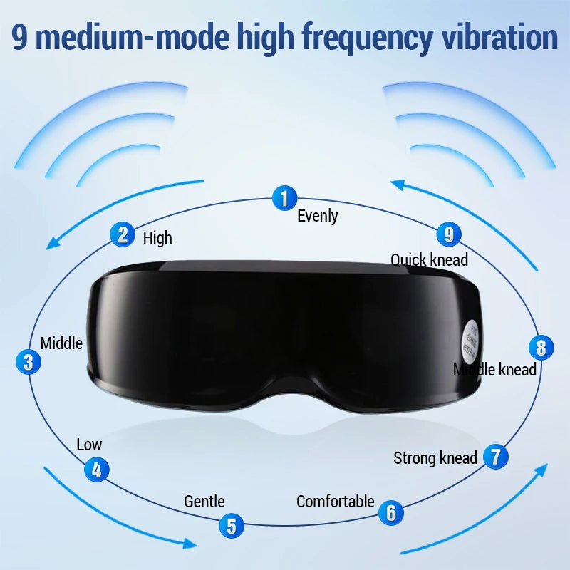 Augenmassagegerät 9 Modi Magnetfeldtherapie Vibrator Smart Augenmassagegerät Entfernung Lindert Müdigkeit Augapfelmassage Gesundheitspflege
