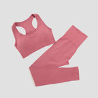WAREBALL 2/3/4-teiliges Nahtloses Yoga-Set Sportkleidung Yoga-Anzüge für Frauen Fitness-Set Trainingsanzüge Sport-BH Gym Leggings