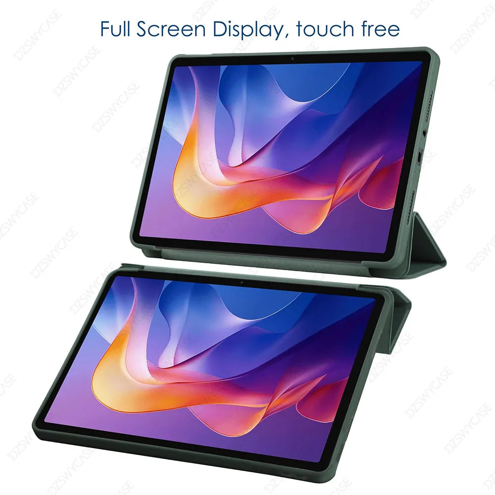 Silikonhülle für Xiaomi Redmi Pad 2 11 Zoll 2025, ultradünne dreifach faltbare Ständer PU-Leder Schutzhülle, Auto Schlaf-/Weckfunktion