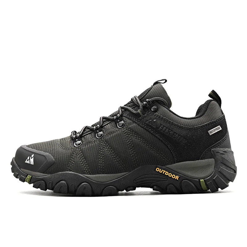 HIKEUP Rutschfeste Herren Wanderschuhe Atmungsaktive Outdoor Abriebfeste Spritzwassergeschützte Kletterschuhe Herren Sneaker Tourismus Bergschuhe