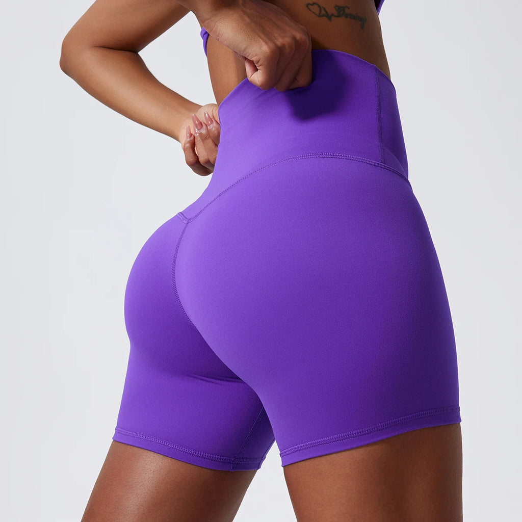 Hearuisavy Damen Yoga Shorts Sommer Soft Buttock Lift Gym Leggings High Waist Sport Shorts Damen Running Workout Shorts Female