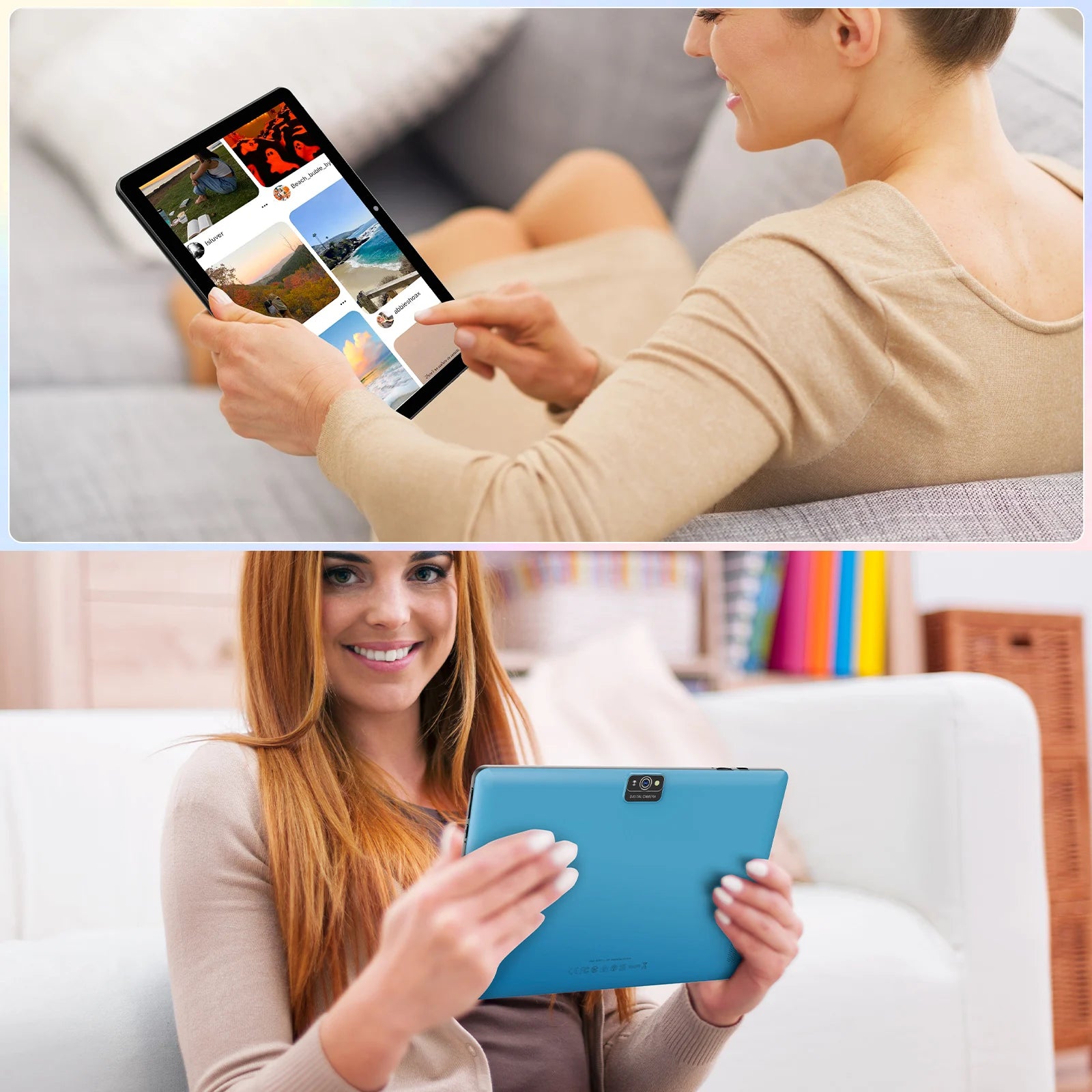 Android 15 Tablet, 10,0-Zoll-Bildschirm, Quad-Core-Prozessor, 12 GB RAM (3 GB+9 GB), 64 GB Speicher, 2MP+8MP Dual-Kameras, 6000 mAh