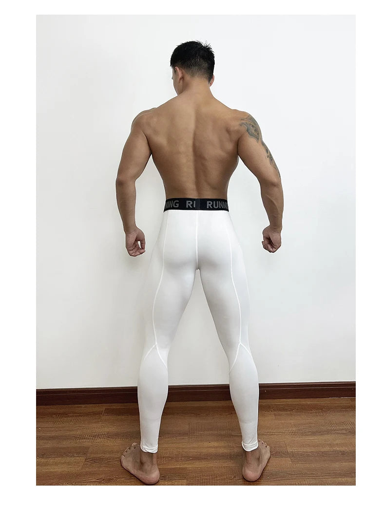 Herren Eng Anliegende Kompressionshose Schnell Trocknende Sportbekleidung Lauftights Herren Leggings Fitness Training Sexy Sport Gym Leggings