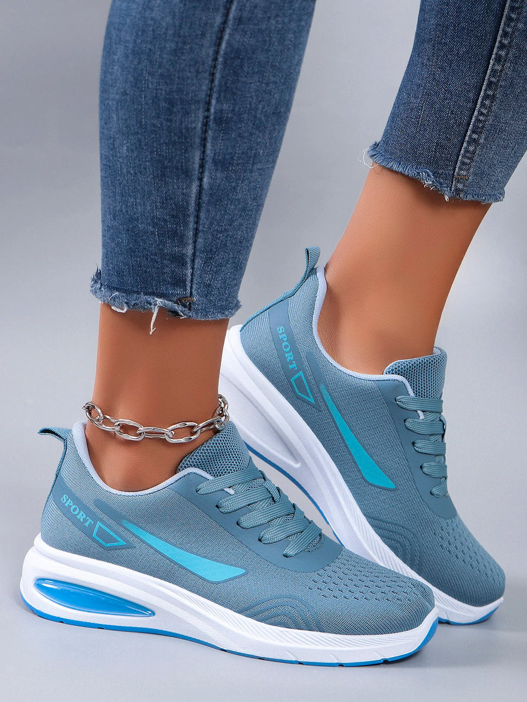 Frühlings-Freizeitsportschuhe für Damen, modisch, atmungsaktiv, leicht, rutschfest, verschleißfest, flache Schuhe