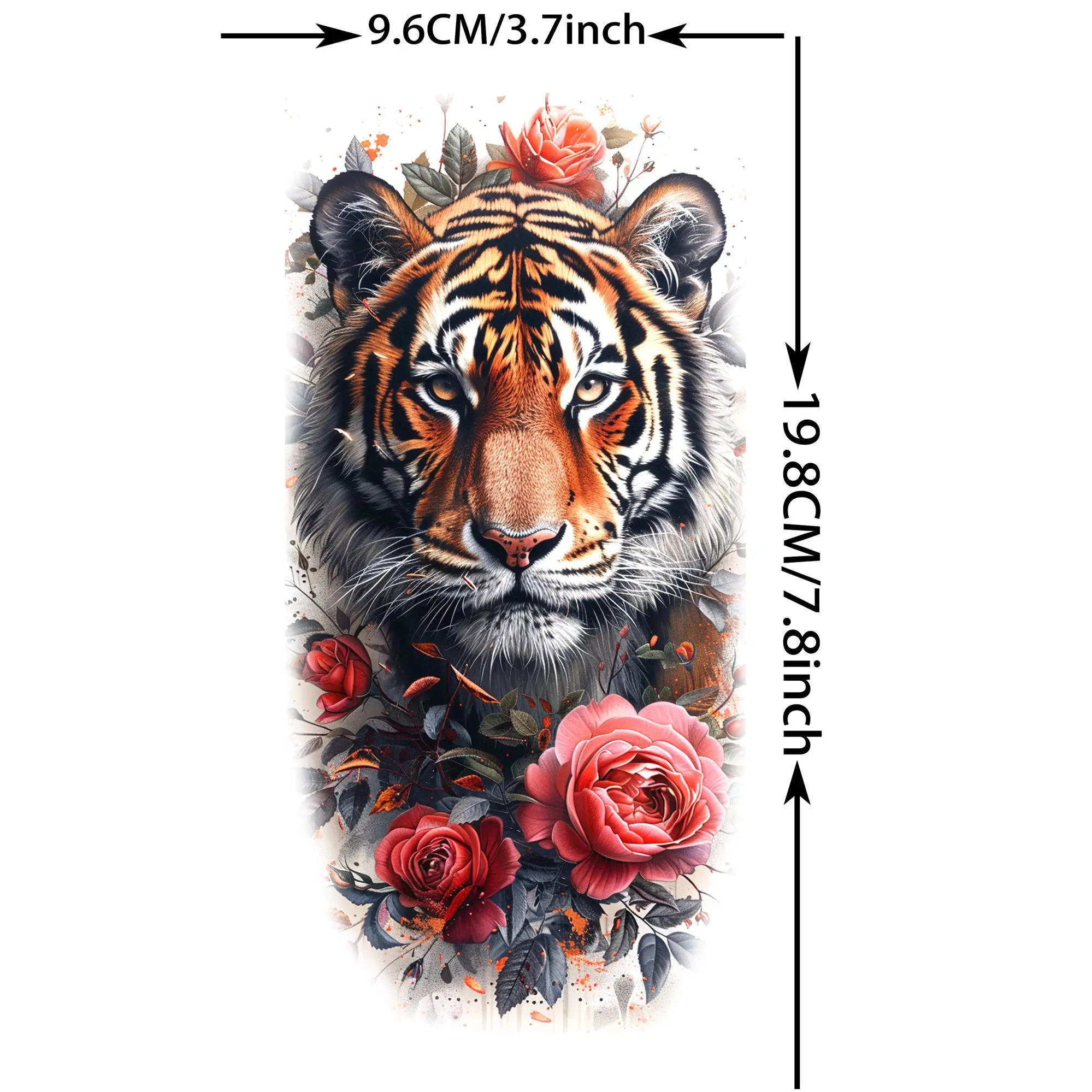 1 Blatt einzigartige Aquarell-Löwe-Tiger-Tier-Temporäre Tattoos langanhaltend wasserdicht Fuchs Eule gefälschter Tattoo-Aufkleber Körperkunst Tattoo