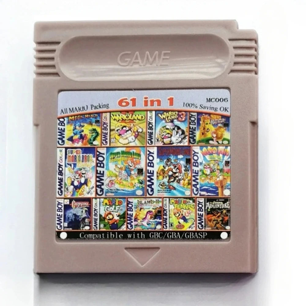 GBC Game Combo Pokémon Serie 61in1 108in1 Game Videospielkassette Karte, englische Version für GBC/GBA/SP/GBM