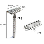 Shavcooo Glide Pro 4D Edelstahl Sicherheitsrasierer Umweltfreundlicher Dual-Halb-Rasierer für Herren und Damen Geschenkset mit Reiseetui