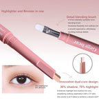 Doppelseitiger Lying Silkworm Stift 2-in-1 Highlighter Nude Unterlidkontur Aegyo-Sal Eyeliner Make-up-Stift mit Detailpinsel