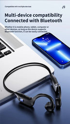 OnePlus Kabellose Knochenschall-Kopfhörer Bluetooth Kopfhörer Sport Schwimmen Bluetooth-kompatibel Kopfhörer Freisprechfunktion mit Mikrofon