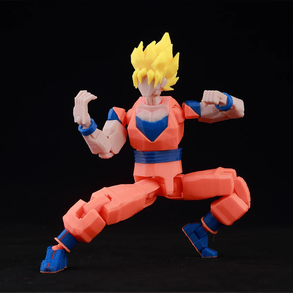 9L3D Gedruckte Dragon Ball Son Goku Vegeta Beerus Frieza Anime Lucky13 Dummy13 Titan13 Actionfiguren Mehrgelenkige Bewegliche Spielzeuge