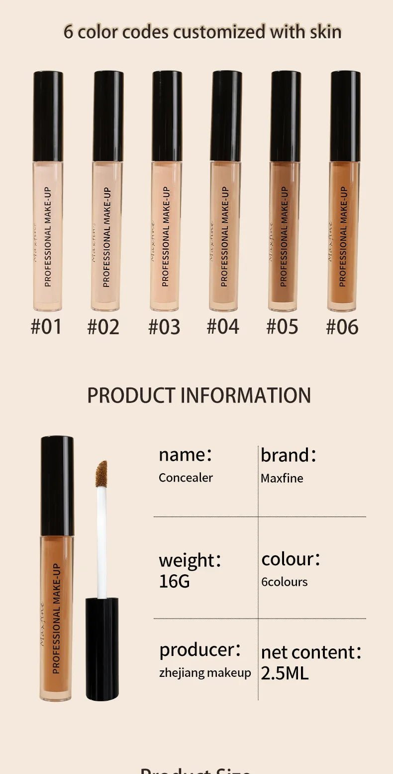 Flüssiger Concealer Matt, hohe Deckkraft, wasserfest, ölkontrollierend, feuchtigkeitsspendend, langanhaltend, professionelles Gesichts-Make-up