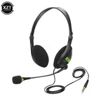 3,5-mm-Kabelkopfhörer mit Geräuschunterdrückung, verstellbare Ohrhörer, Business-Headset mit Mikrofon für PC/Laptop/Computer