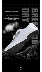 Speed Cycling Sneaker Herren Rennradschuhe Cleat-Schuhe SPD-Schuhe Fahrrad Flat Pedal Schuhe Herren Outdoor-Schuhe Weiß