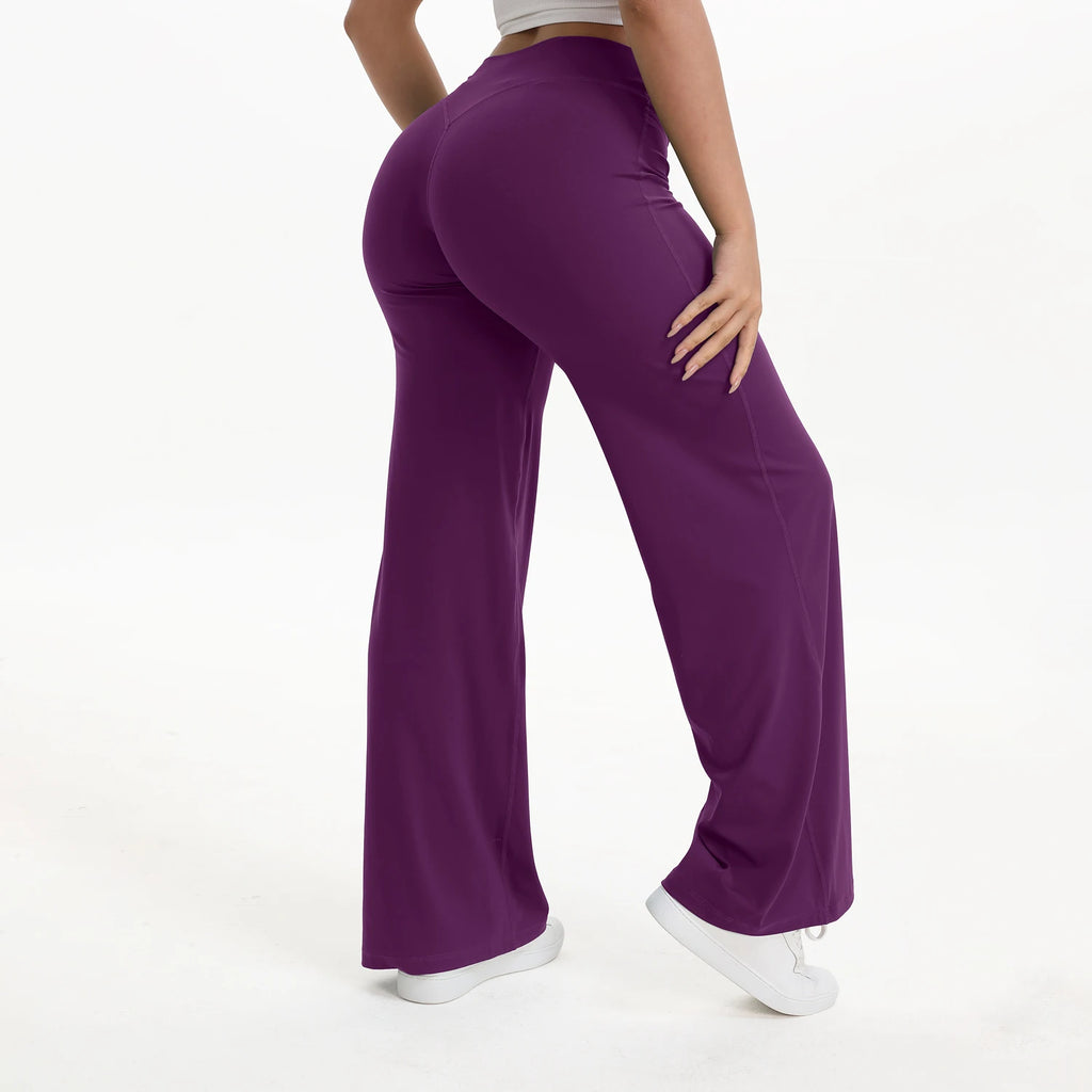 SoftMotion Damen Leggings Gerade Beine Mittlere Taille Yoga-Hose GYM-Leggings Naked Feel Pilates Laufhose Sporthose