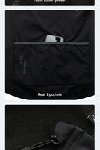 YKYWBIKE Herren Radsport Gelit Thermo-Fleece Fahrrad Windjacke Ärmellose Weste Winddicht Wasserdicht Radfahren