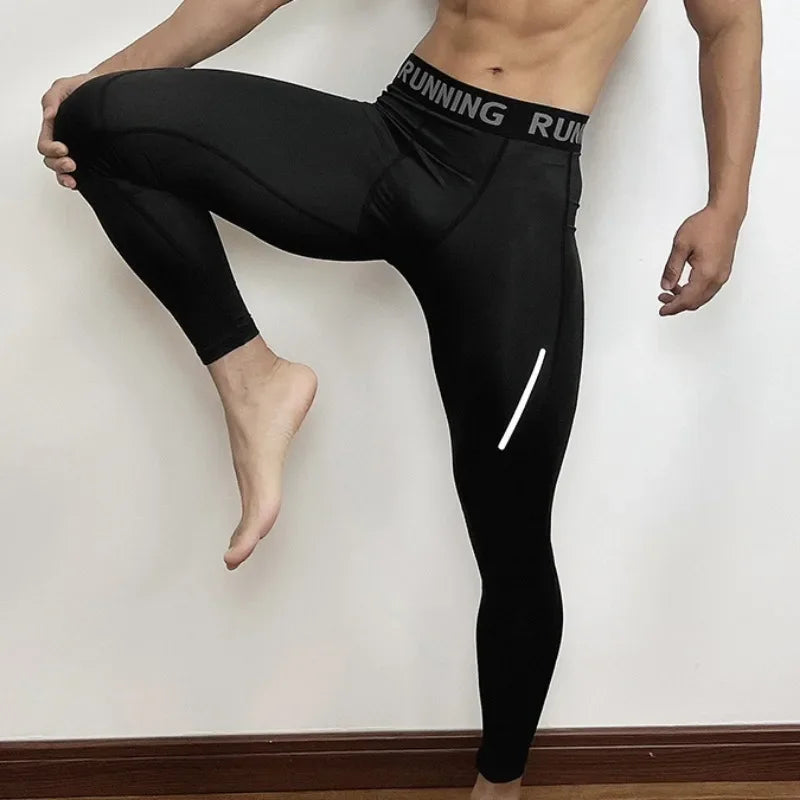 Herren Eng Anliegende Kompressionshose Schnell Trocknende Sportbekleidung Lauftights Herren Leggings Fitness Training Sexy Sport Gym Leggings