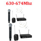 SLXD Mikrofon 500/600/800MHz Drahtloses Mikrofonsystem 4-Pin Headset KSM8/Beta58 Professionelles Audio-Equipment für Bühne Karaoke