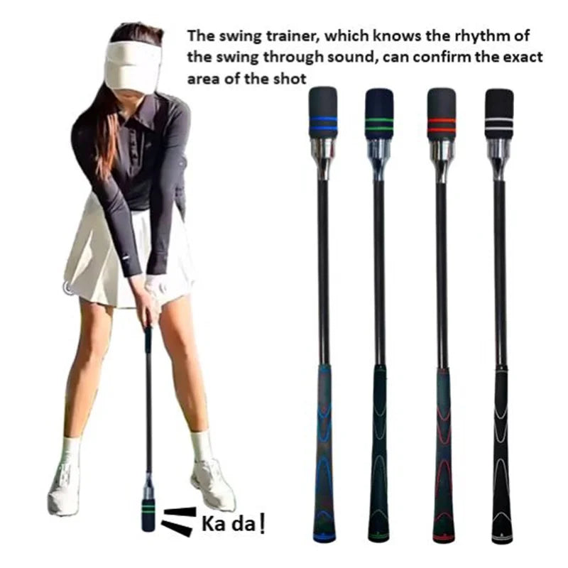 MO EYES Golfschwungtrainer Schwarz Indoor- und Outdoor-Übungsstick Handgriff HGB031