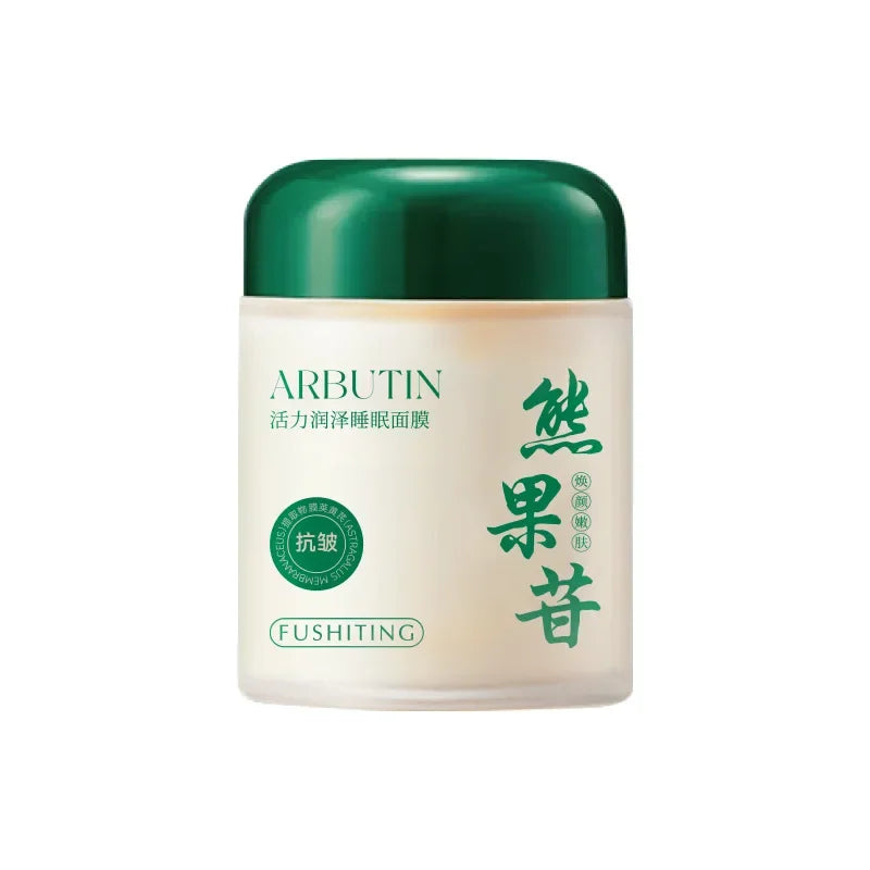 Arbutin Good Night Frozen Film Gesichtspflege Feuchtigkeitsspendende Anti-Aging Gesichtsmasken Waschfreie Schlafmaske