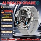 EKG High-End Gesundheits-Smartwatch Herren Blutdruck Lipide Blutsauerstoff Körperanalyse Harnsäure Gesundheitstracker Smartwatch Herren Damen