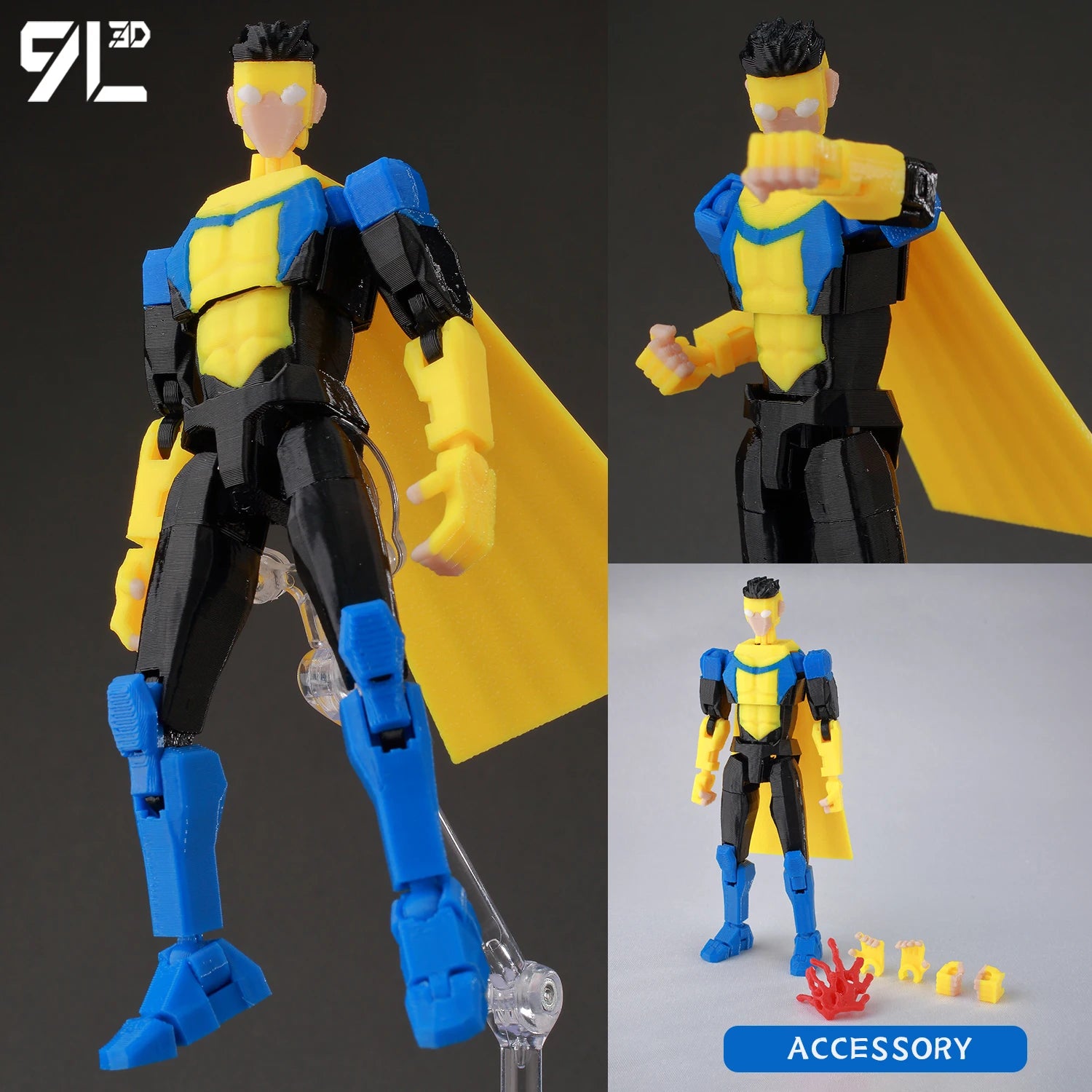9L3D Gedruckte Deadpool Wolverine Batman Spider-Man Venom Actionfiguren Dummy13 Lucky13 T13 Anime Modell Spielzeug Sammlerstücke Geschenke
