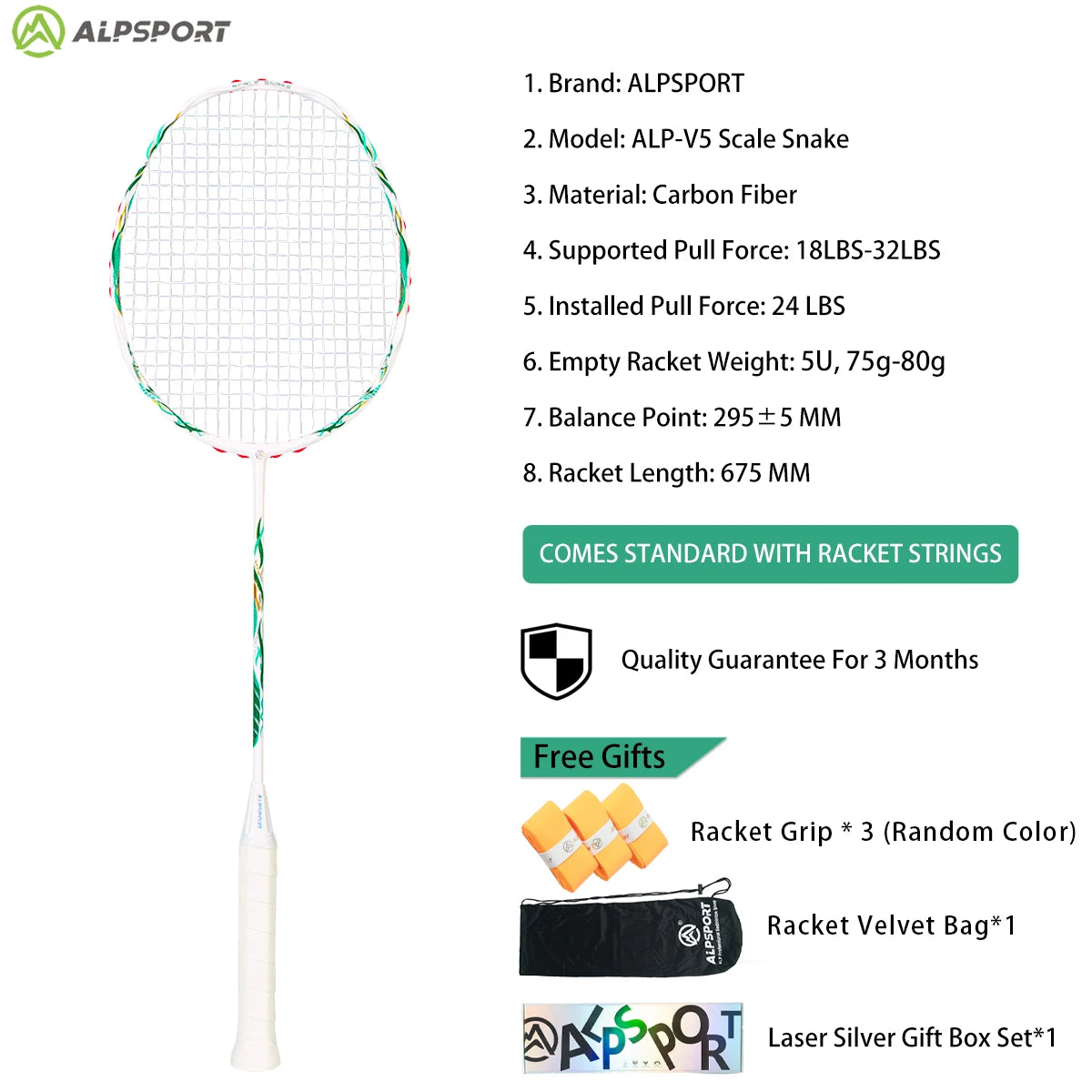 ALP ZJ2.0 Pro 4U 85g 100% Carbonfaser + Titanlegierung Badmintonschläger Ultraleichte Sportausrüstung Schläger Badmintontraining