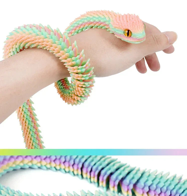 3D Druck Actionfigur Schlangenei Spielzeug Kreative Stressabbau Anime Figuren Bewegliche Rotation Schreibtisch-Ornamente Geschenk