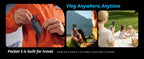 4K HD-Videokamera mit 1,9" CMOS, wiederaufladbar über USB, 180° drehbarer Action-Camcorder für Vlogging, Live-Streaming