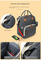USB Mummy-Bag Windeltasche Babypflege Große Kapazität Mama Rucksack Mummy Mutterschaft Nasstaschen Wasserdichte Baby Schwanger Wickelrucksack