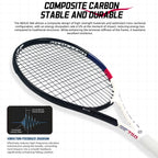 NEXUS Carbon Tennisschläger, Speed Aesthetic Design, breiter stabiler Dreiecksrahmen, geringer Windwiderstand und hohe Kontrolle