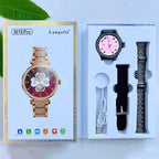 Fashion Zircon Smartwatch 1,46" AMOLED Bildschirm 5.4 Bluetooth Anruf Herzfrequenz Temperaturüberwachung Damen Smartwatch Schrittzähler