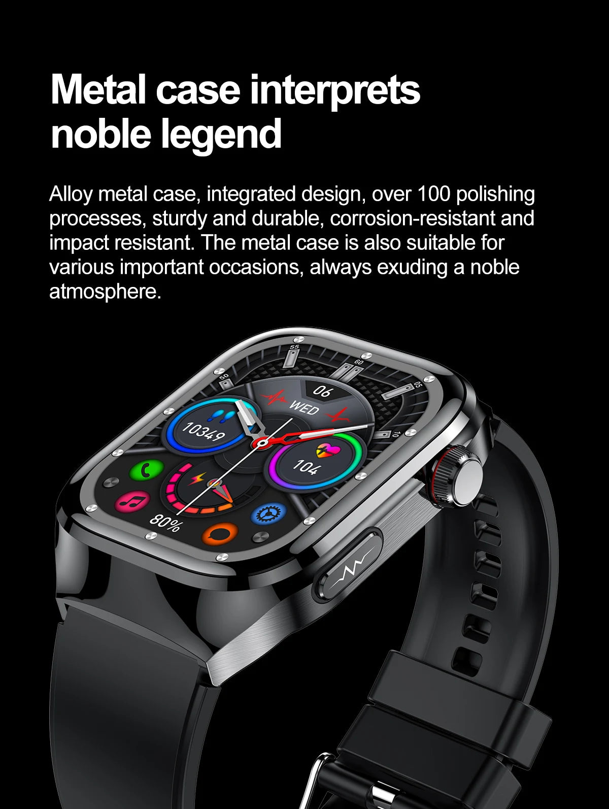 2026 Neue Pflegegrad-Harnsäure-Blutfettwerte Smartwatch Herren EKG+PPG Blutdruck Herzfrequenz Bluetooth Anruf Gesundheits-Smartwatch