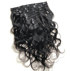 Clip In Echthaar Extensions Brasilianisches Body Wave Clip In 8 Teile/Set Natur Schwarz Farbe Clip Ins Remy Haar 8-26 Zoll 120G