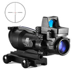 Einstellbares 4x32 Leuchtpunktvisier 1x 4x Zielfernrohr Leuchtpunkt Taktisches Zielfernrohr 20mm Schiene für die Jagd