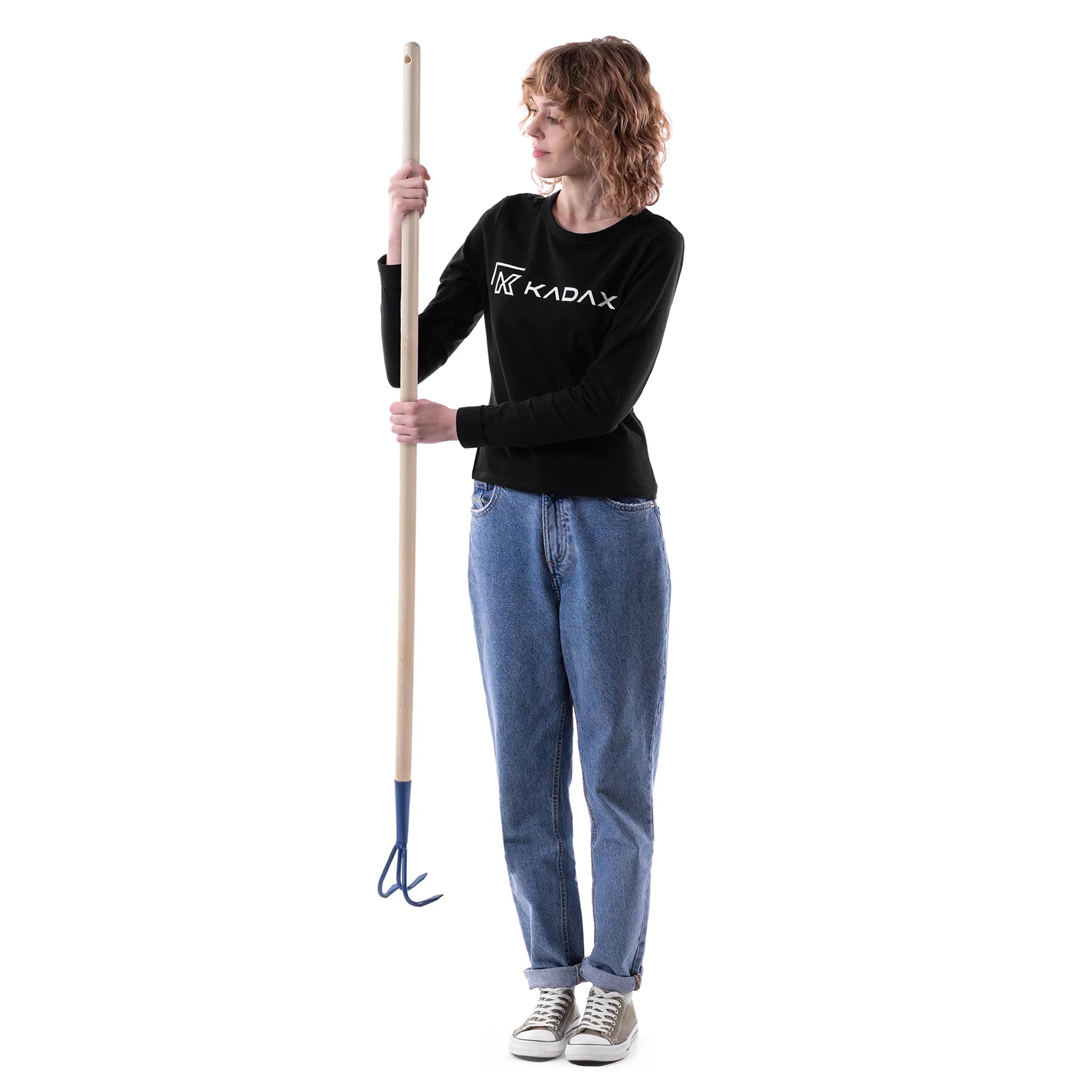 KADAX Kultivator Hand Bodenfräse Garten 142 cm Erde Starke Krallen