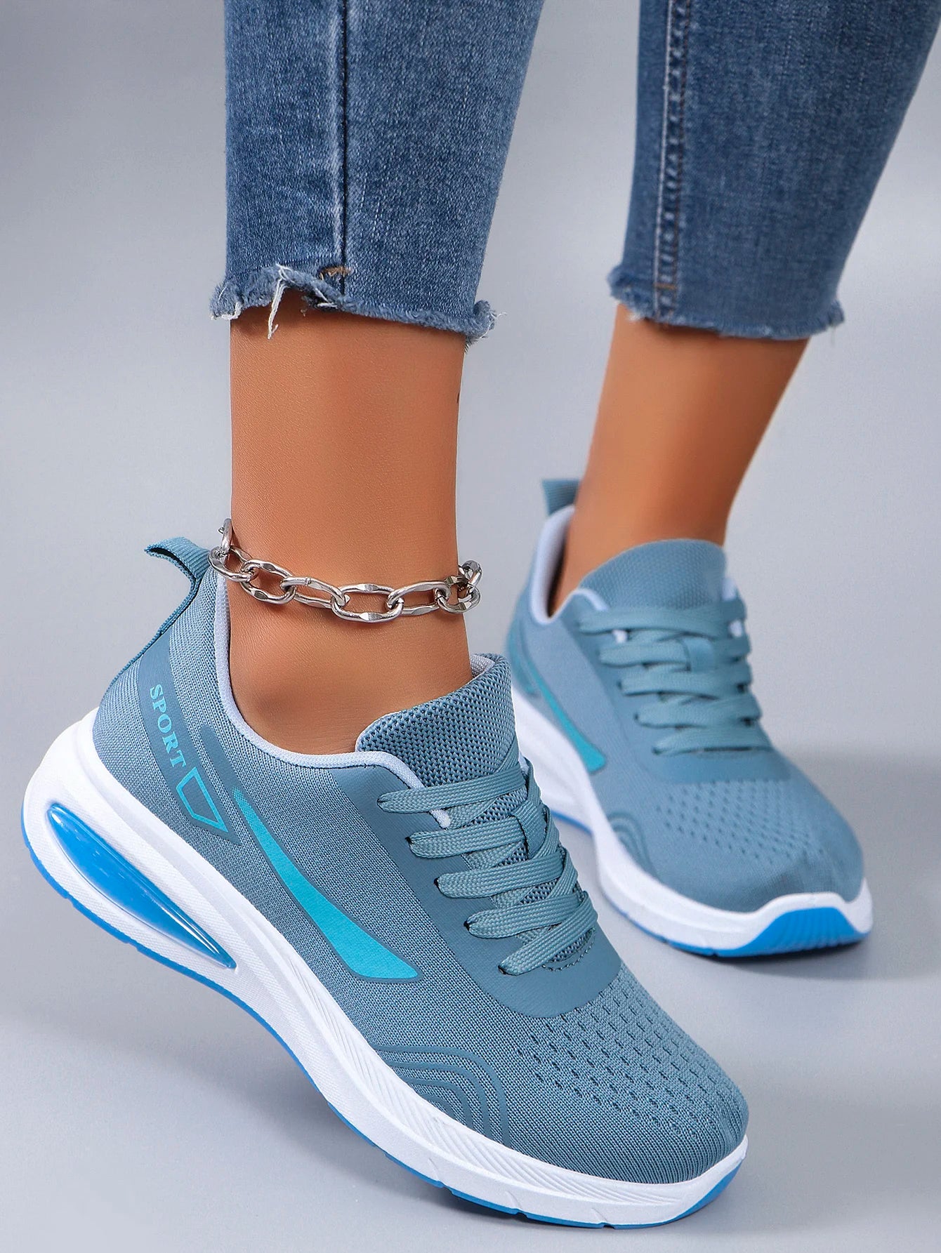 Frühlings-Freizeitsportschuhe für Damen, modisch, atmungsaktiv, leicht, rutschfest, verschleißfest, flache Schuhe