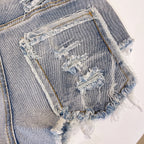 Women's Summer Sexy High Waist Denim Shorts 2025 Female Fashion Hollow Out Hole Hot Pants Short Jeans