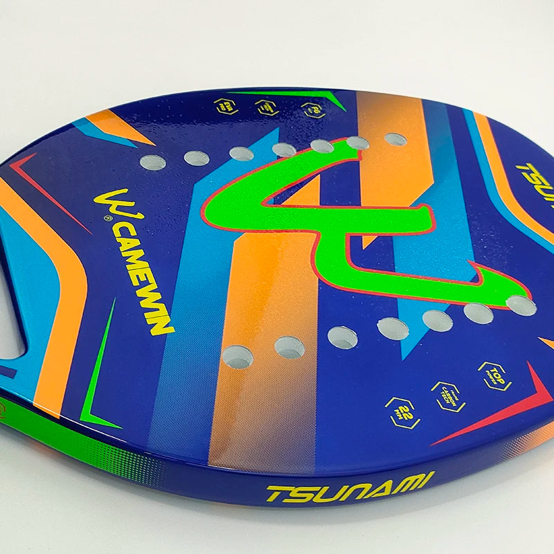 Camewin Beach-Tennisschläger 50% Carbon-Innenkern EVA-Schaum-Faser Mit Schutzhülle Hochwertiger Tennisschläger Neu 2024