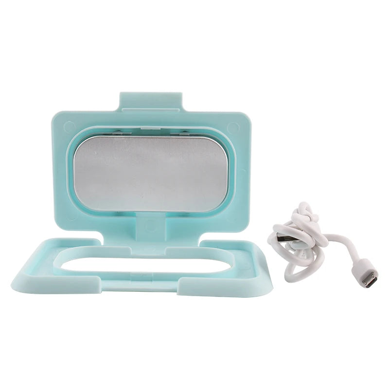 Tragbarer Baby-Feuchttuchwärmer, thermischer warmer Feuchttuchspender, Windelheizboxabdeckung für Zuhause, Auto, Mini-Taschentuchwärmer USB