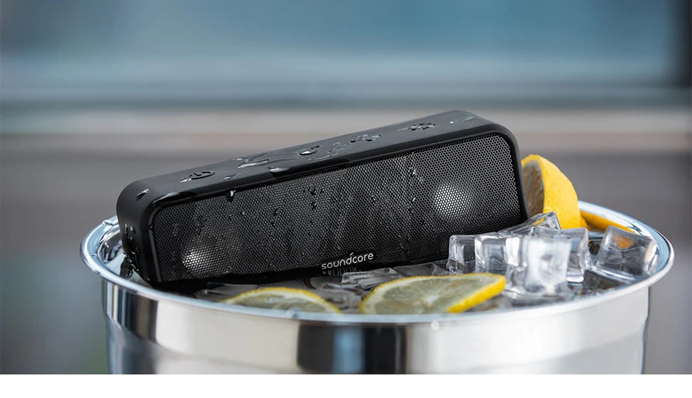 (EU Lager) Soundcore 3 von Anker, Bluetooth 5.0 Lautsprecher, 24 Std. Spielzeit, IPX7 wasserdicht, Stereo-Sound mit Titanmembran, Bas