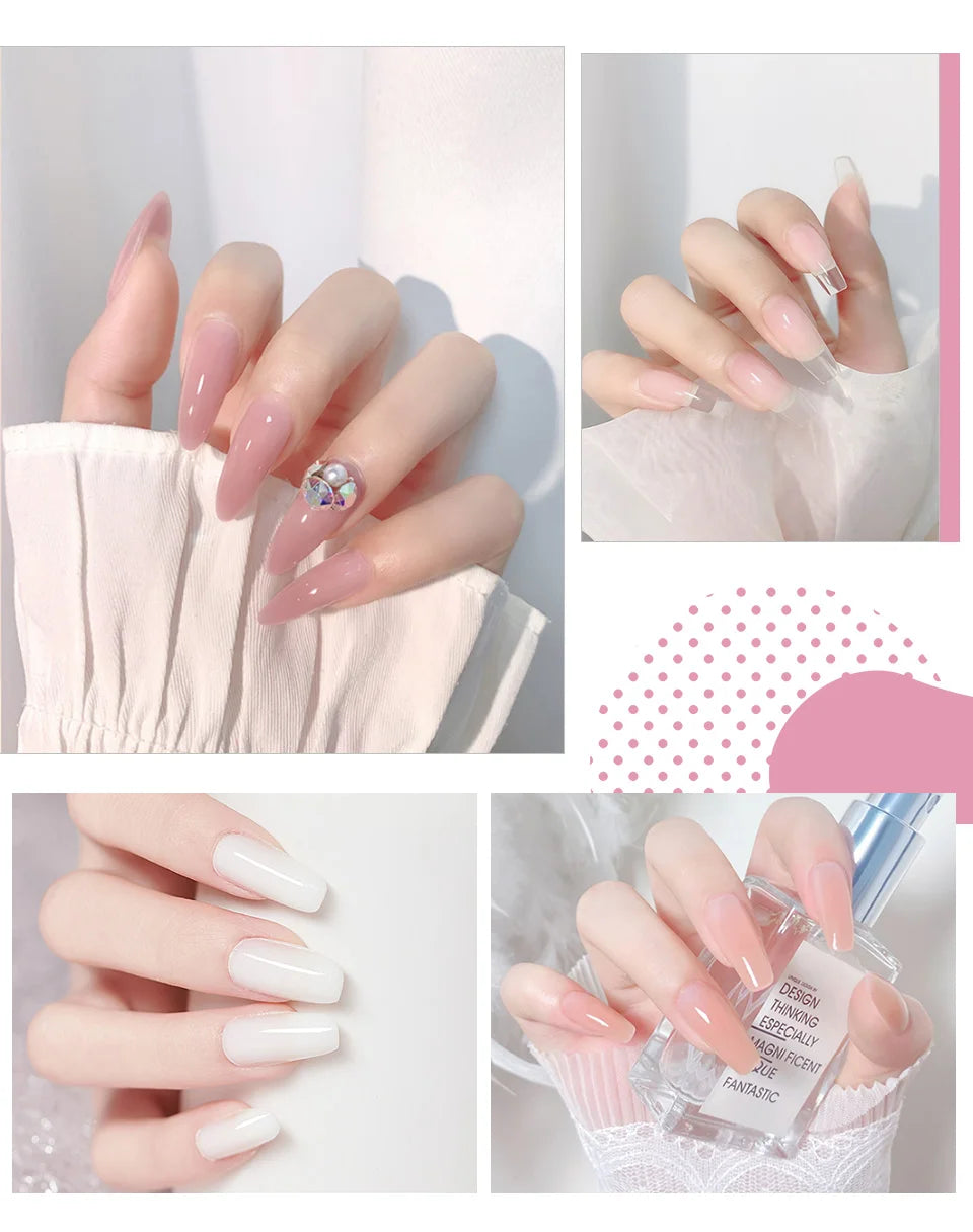 Poly Nail Gel Komplettset mit 6W LED-Lampe Nagelset für Anfänger Nagelspitzen Kunst 3D-Design Dekoration Verlängerung Maniküre Werkzeugset