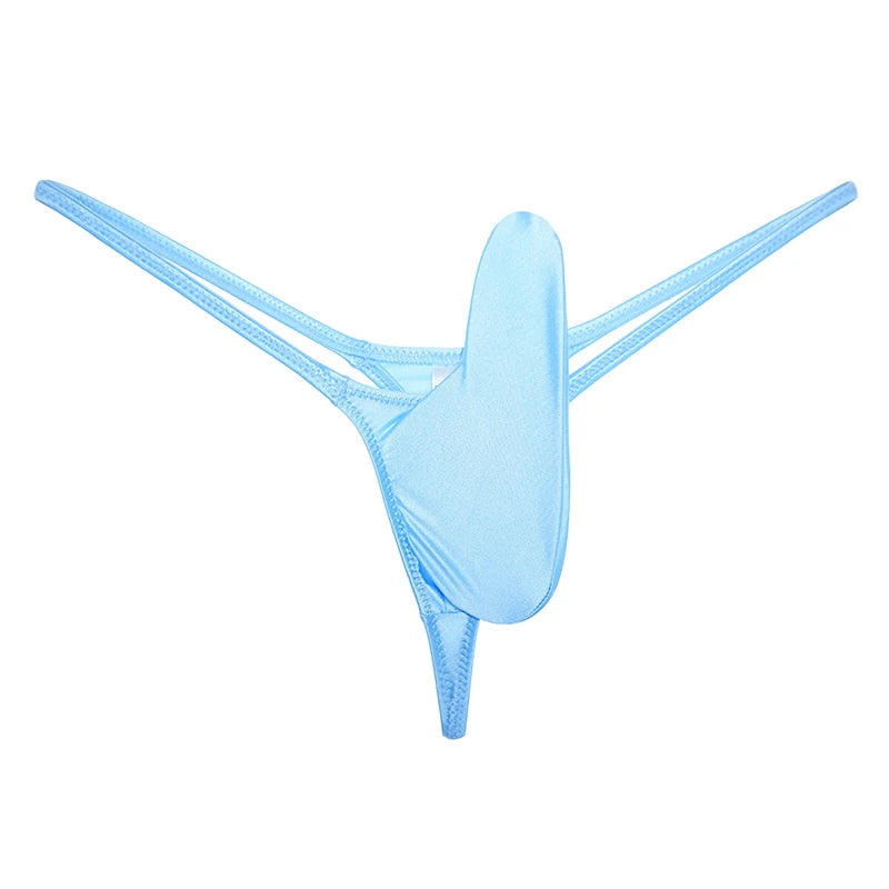 YAULAANG Sexy Herren Glanz Gay Unterwäsche Öliger G-String Tanga Glänzend niedrige Taille Hohe Elastizität Herren Dessous