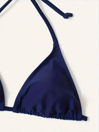 Bademode Tanga Bikini Set Sexy Neu Marineblau Badeanzüge Frau Sexy Bademode Bikinis Triangel Bandage Damen Strandbekleidung