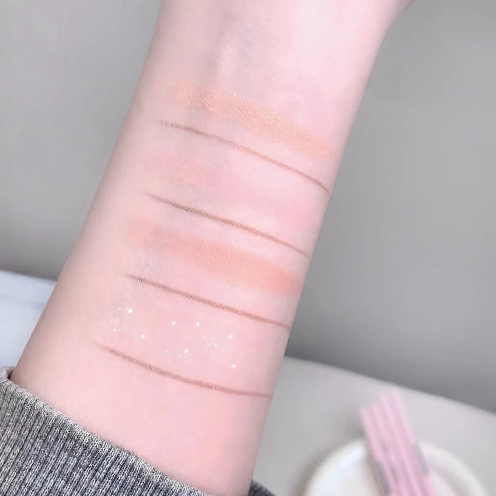 Doppelseitiger Lying Silkworm Eyeliner Pencil Diamond Glitter Matt Aegyosal Pen Aufhellende Creme-Lidschatten-Highlighter-Augen-Make-up