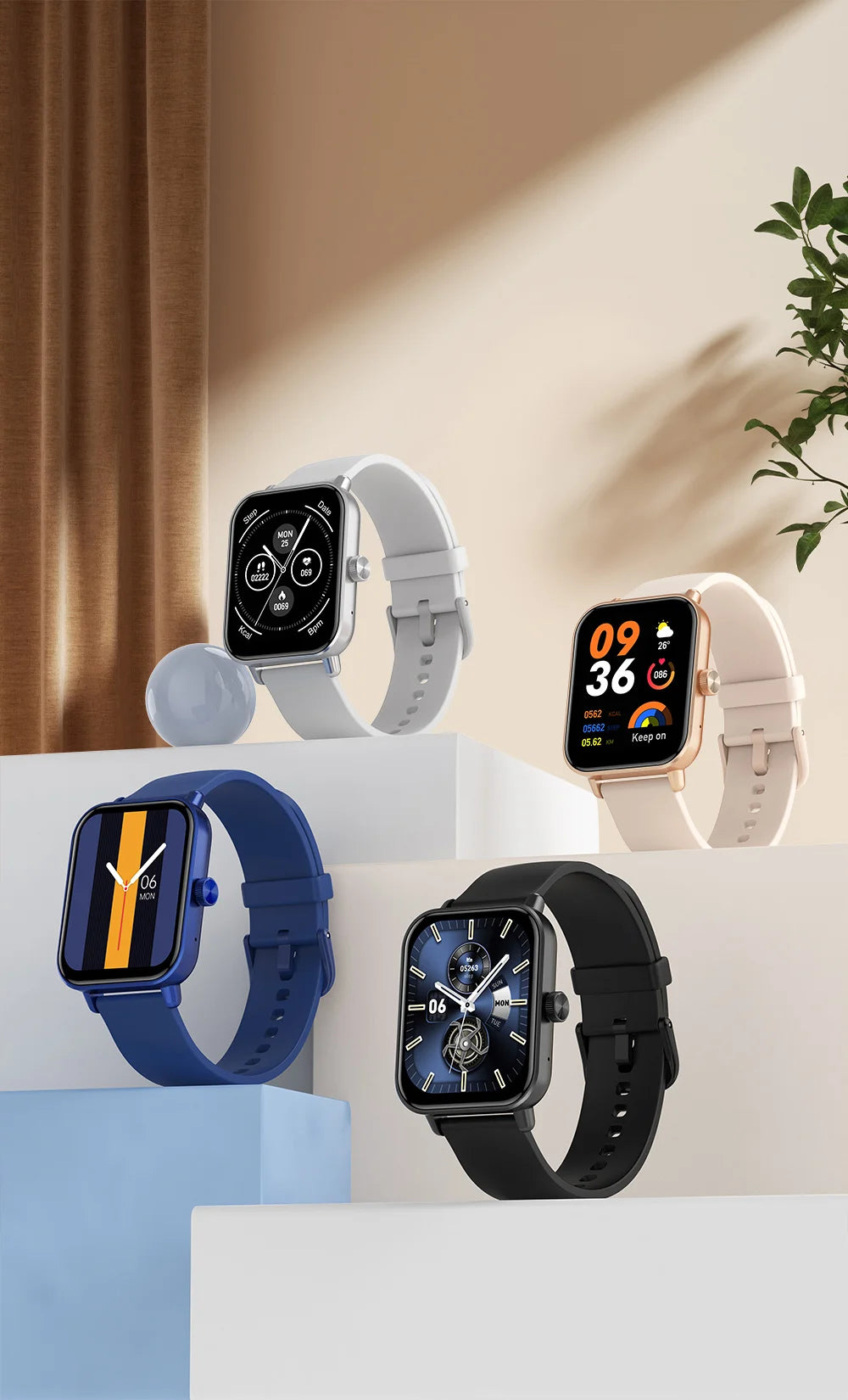 COLMI P81 Smartwatch mit Anruffunktion, Ultra 1,9 Zoll Bildschirm, 24 Std. Gesundheitsüberwachung, über 100 Sportmodi, Bluetooth Smartwatch für Herren und Damen