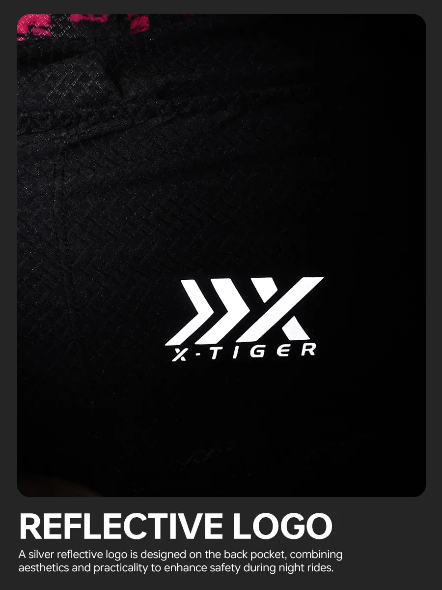 X-TIGER GALE SERIES Herren Radtrikot Kurzarm Slim Fit Rock Punk Style Atmungsaktives Trikot für Mountainbike und Rennrad