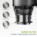 BioloMix Kaltpress-Entsafter, mit 130 mm Einfüllschacht, für ganze Früchte und Gemüse, hohe Saftausbeute, BPA-freier Slow Masticating Juicer
