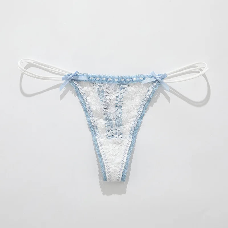 Spitzen-Schleifen-Höschen, sexy Damen-Dessous, Alltagskleidung, Homewear, einfarbige Unterwäsche für Damen, niedrige Taille, atmungsaktive Höschen, трусы женские